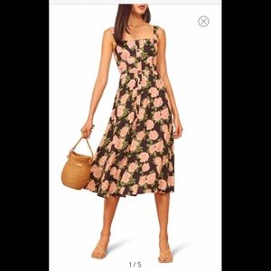 Saltillo Floral Print Midi Sundress in Rosalia